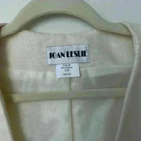 Cream Wool Blend suit set Women size 22w academia plus size fall fashion classy - Picture 2 of 8